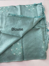 Butter silk saree with embroidery MTS569