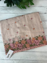 Embriodery Kota Silk Cutwork saree SBLCYTM - Pastel PeachPink