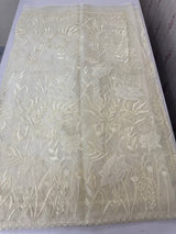Soft organza saree with applique and thread work - MSH956 - Offwhite
