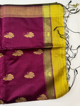 Maheshwari silk saree with zari weaving MMJ764
