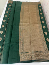 Semi banarasi saree with zari buttas - MBS6754