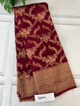 Banarasi viscose Georgette saree SEFNMRM - Maroon