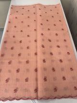 NetKota Applique work saree  MS6798- Peach