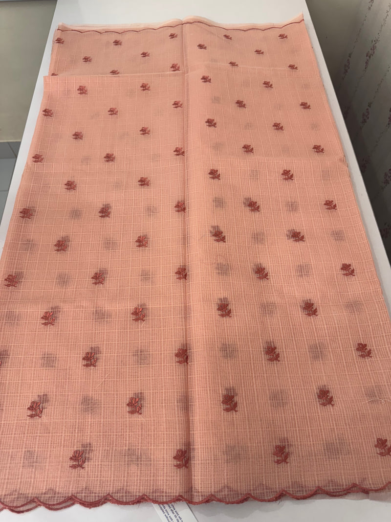 NetKota Applique work saree  MS6798- Peach