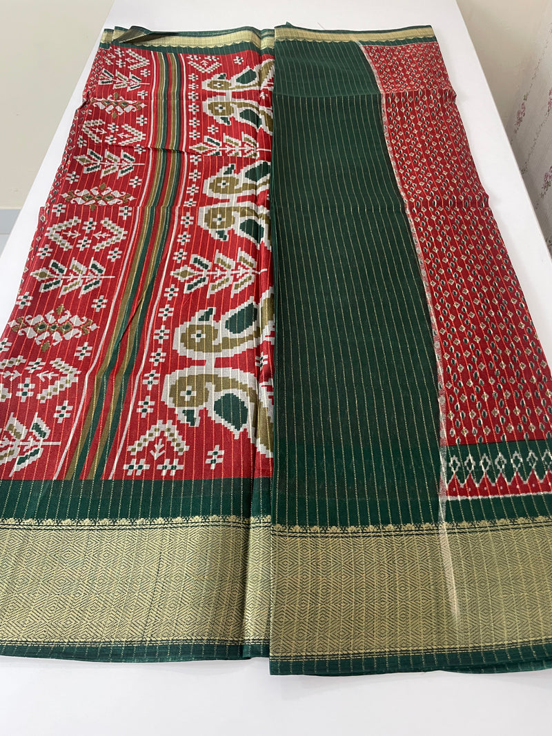 Semi silk saree with zari border MS99789
