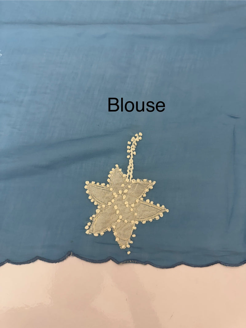 Malai chanderi knot and kanta embriodery saree  MS5556