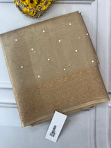 Tissue Silk Saree with mirror work SHRNSMM- Bronze - MS8933