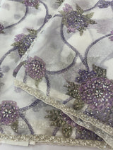 Handworked chiffon Organza saree MCS4534