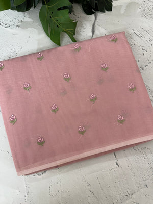 Lightweight Kota Supernet saree with embroidery MS143