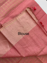 Tussar mix Semi silk saree with small zari weaving MSS8925