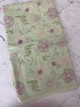 Mul chanderi saree with embroidery - MS14899 PastelGreen
