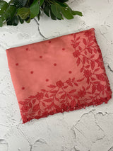 Blended Satin finish Tussar silk saree with applique work- MS8178