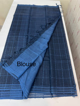 Soft organza saree with thread checks and sequence work MOS867(10)