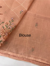 Silky kota embroidery saree MSK4333 Peach