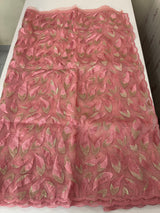 Glass organza saree with thread work- MOS351