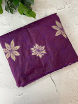 Semi organza saree with appliqué work - MSH906