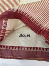 Blended tussar silk saree with embroidery- MSH490