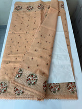 Soft kota silk saree with  embroidery MSS678 Peach