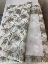 Handworked chiffon Organza saree MCS4534