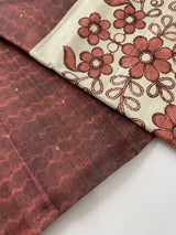 Semi silk saree with designer pallu & blouse MSDS214 Maroon