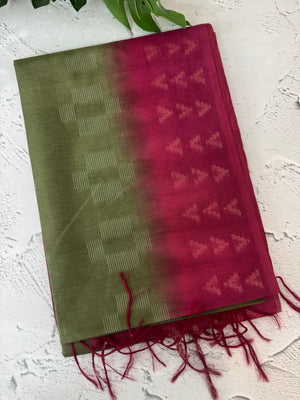 Bhagalpuri Semi tussar saree with contrast borders MST592