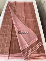 Soft organza saree with thread checks and sequence work MOS867(2)
