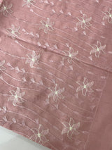 Butter silk saree with embroidery MTS569