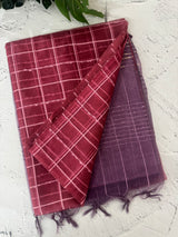 Semi Organza saree with checks - MSD634 (3)