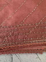 Handworked Organza saree and blouse MCW376 Peach