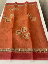 Tissue linen saree MLS345