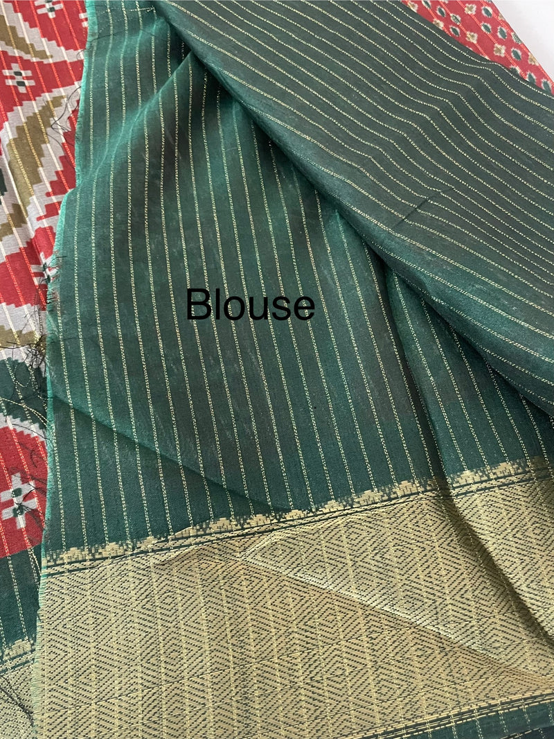 Semi silk saree with zari border MS99789