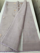 Moonga Kota checks saree with applique work MMC457 Lavender
