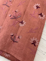 Crushed Blended tussar silk saree with embroidery- MSB7654 DuskyPeach
