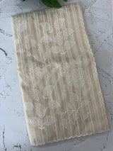 Mul chanderi saree with applique work MSH147- Offwhite