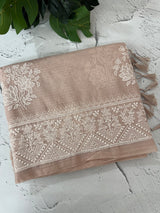 Kota silk saree with chikankari work  MSK334 PastelMauve
