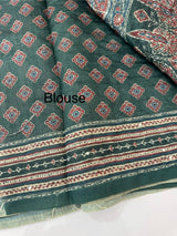 Semi Chanderi saree with hand kanta embroidery MS9899