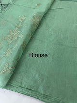 Mul chanderi tissue applique saree MSH150