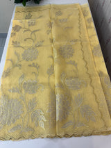 NetKota saree with tissue applique work MS15145 - PastelYellow
