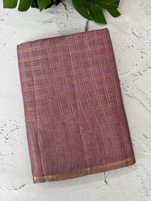 Tussar mix Semi silk saree with small zari weaving MSS8925