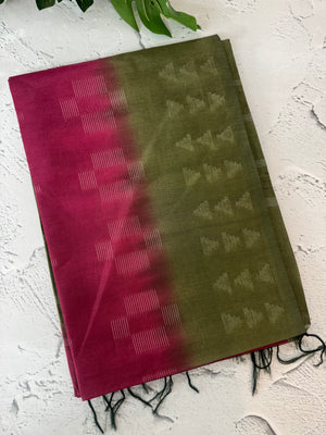 Bhagalpuri Semi tussar saree with contrast borders MST592