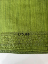 Blended tussar saree with thread work MTS9078- Vintage Jade Green