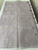 Moonga checks saree with embroidery MSH219 Lavender