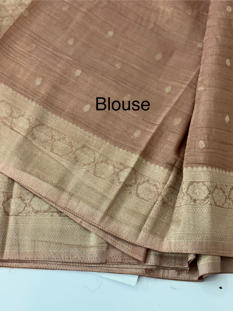 Banarasi crush georgette saree- MS1341 NudePeach