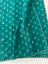Chiffon Brasso saree with foil mirror work - MS7621