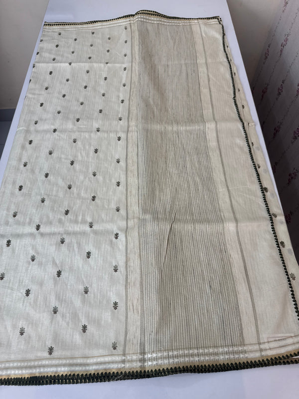 Blended soft tussar saree with thread work MTS9965