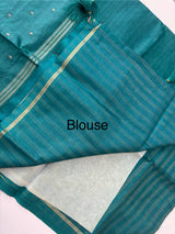 Semi silk saree with retta pettu borders  MTS455 Teal
