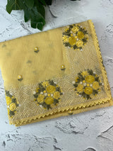 Soft kota silk saree with embroidery MSS678 Yellow