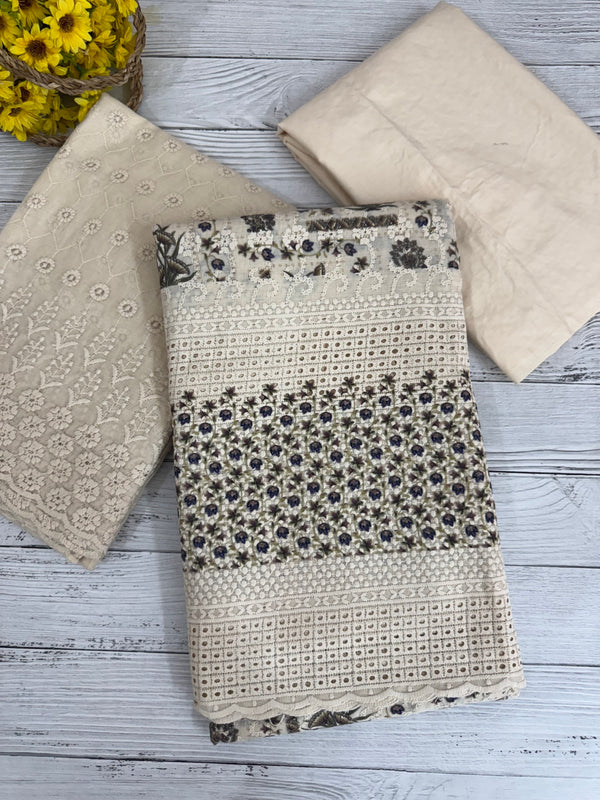 Pure cotton unstitched salwar set - 2
