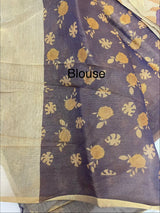 Printed Tissue silk saree with foil work MTS214