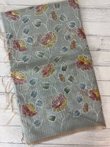 Tissue silk saree MS8190- DuskyBlue